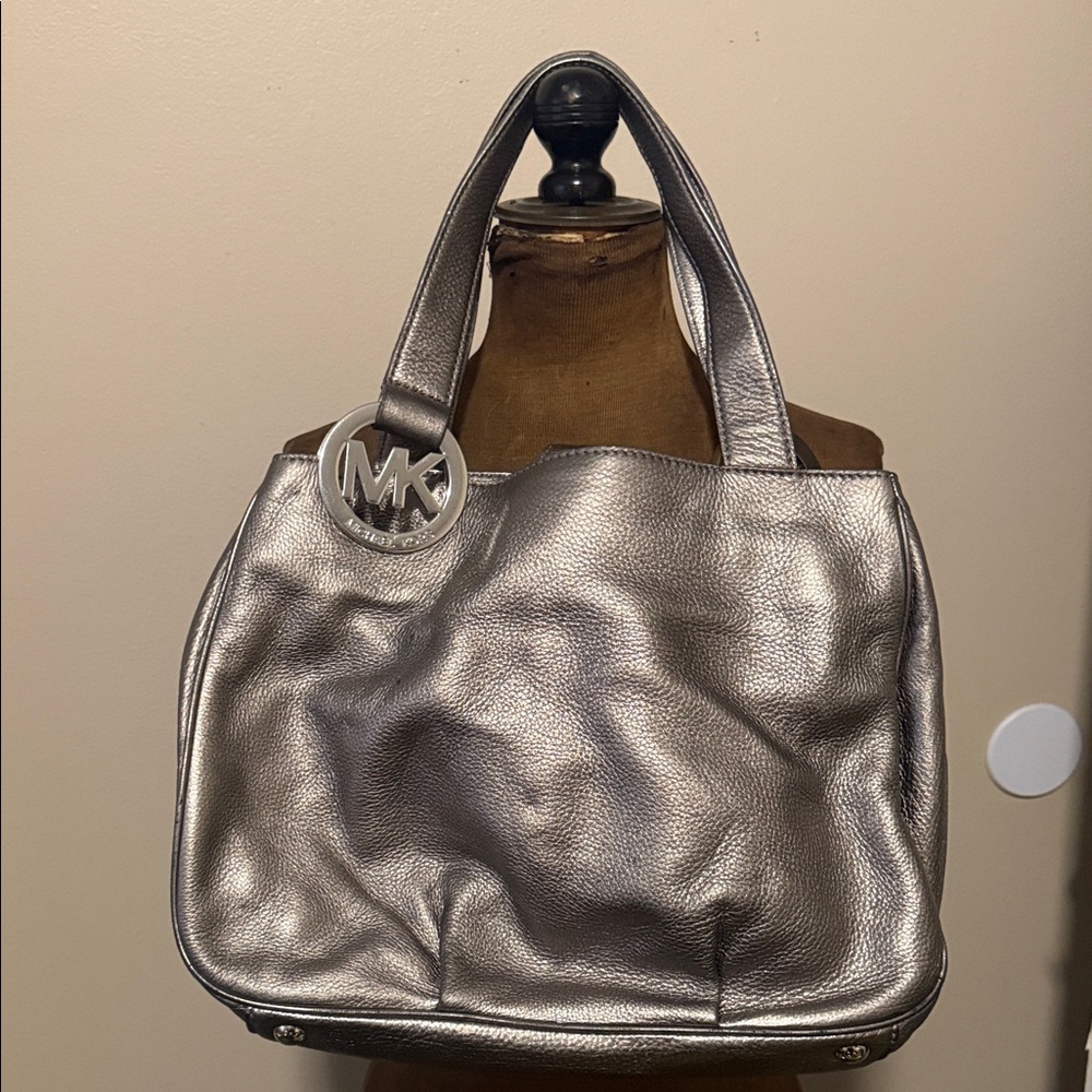 Michael Kors Metallic Silver Shoulder Bag
